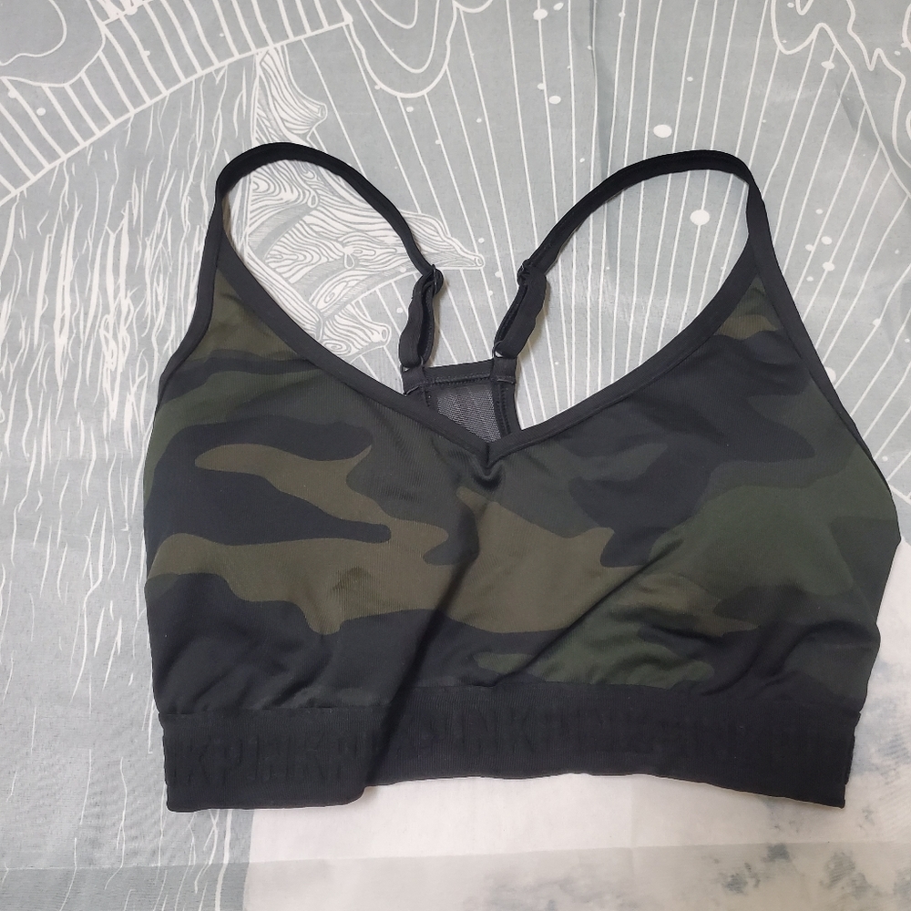 Pink Camo Sports Bra, Size S-DD